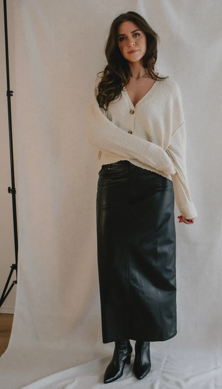 The City Slicker Vegan Leather Skirt by Free People