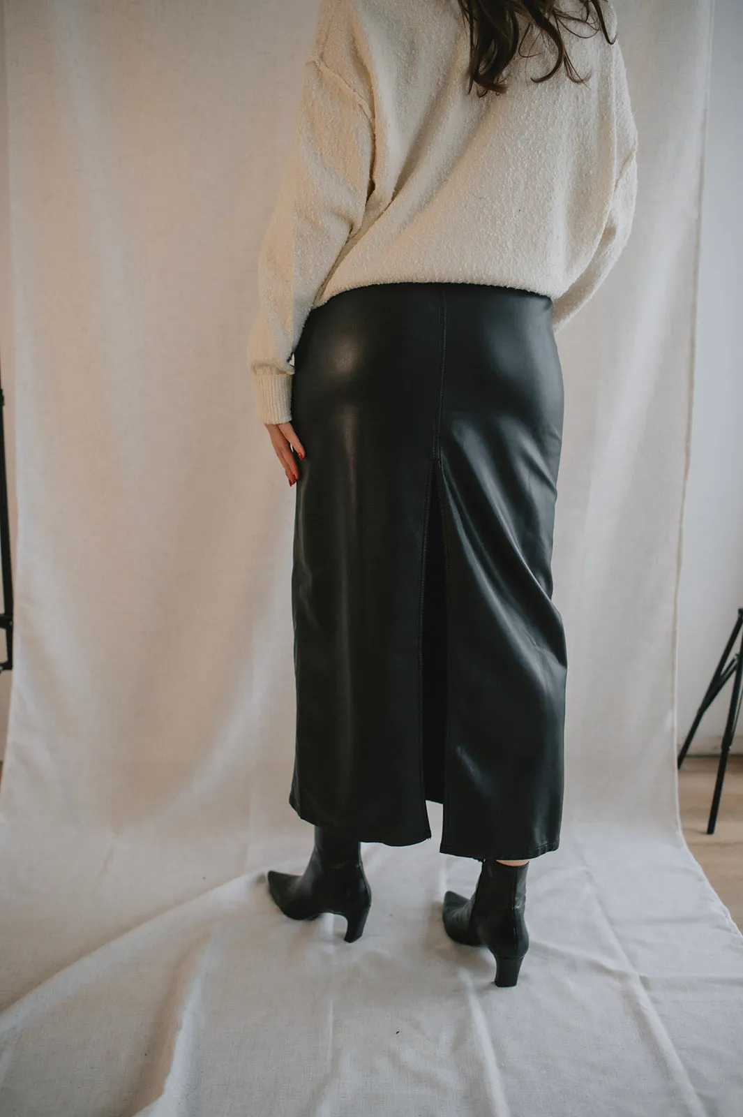 The City Slicker Vegan Leather Skirt by Free People