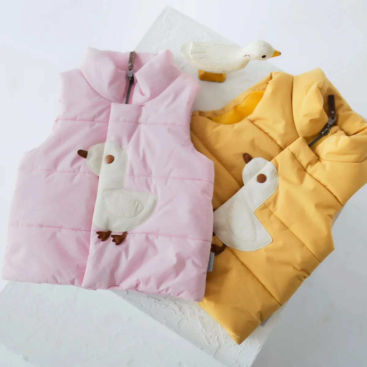 The Duckie Puffer Vest - Pink - BABY