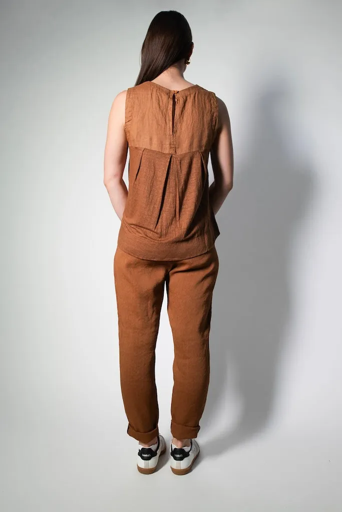 Transit Par Such Elasticated Slim Pant in Rust