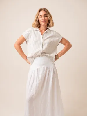 Transit Par Such Maxi Linen Skirt in White