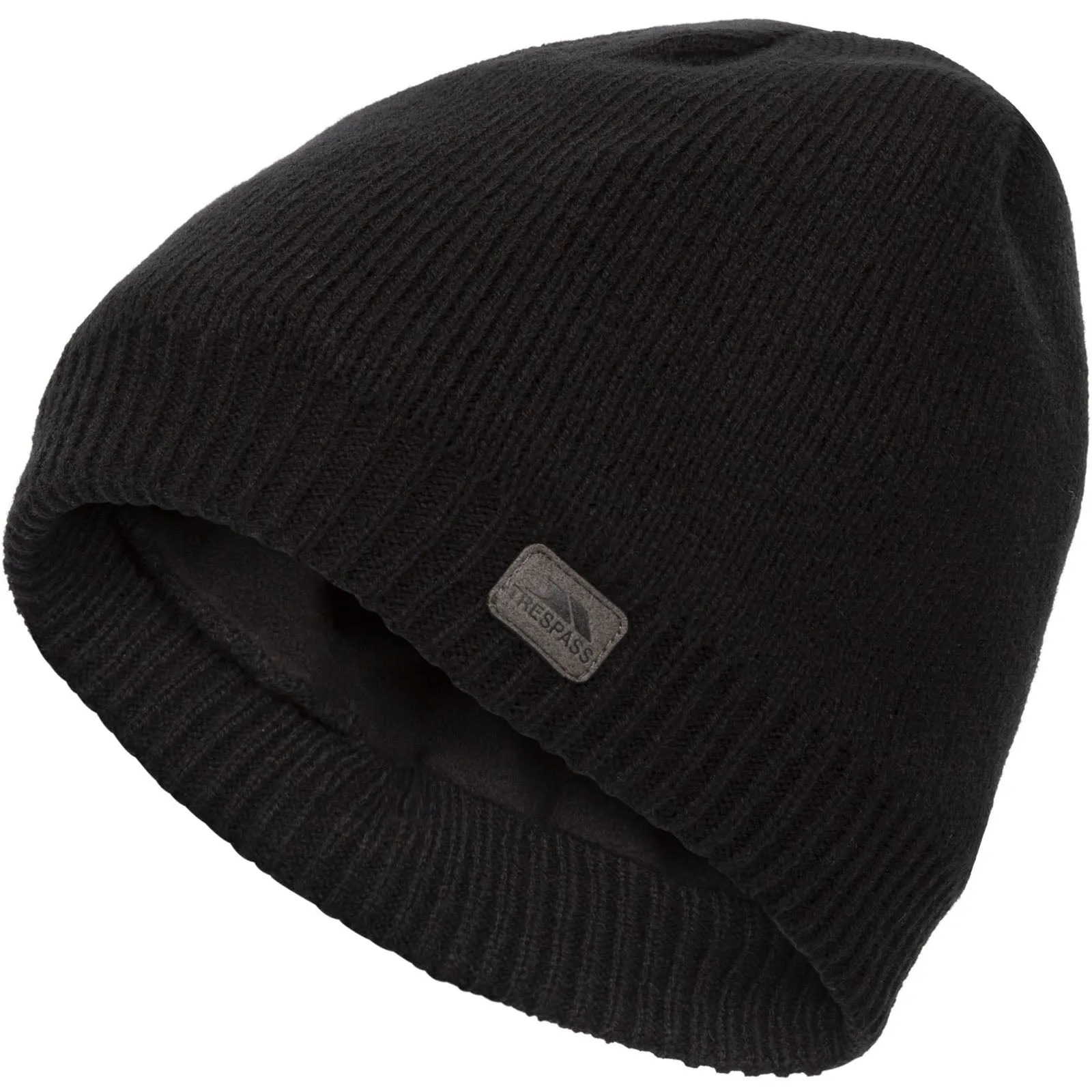 Trespass Unisex Mayfly Waterproof Fleece Lined Beanie Hat - Black