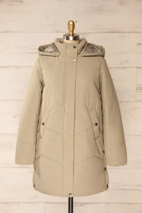 Tuvalu Sage | Quilted Coat w/ Side Vents