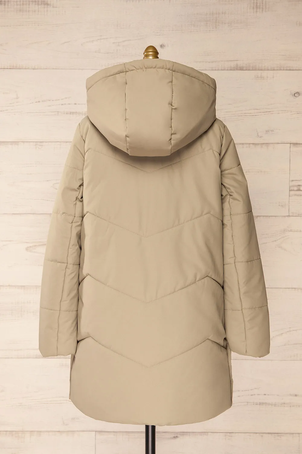 Tuvalu Sage | Quilted Coat w/ Side Vents