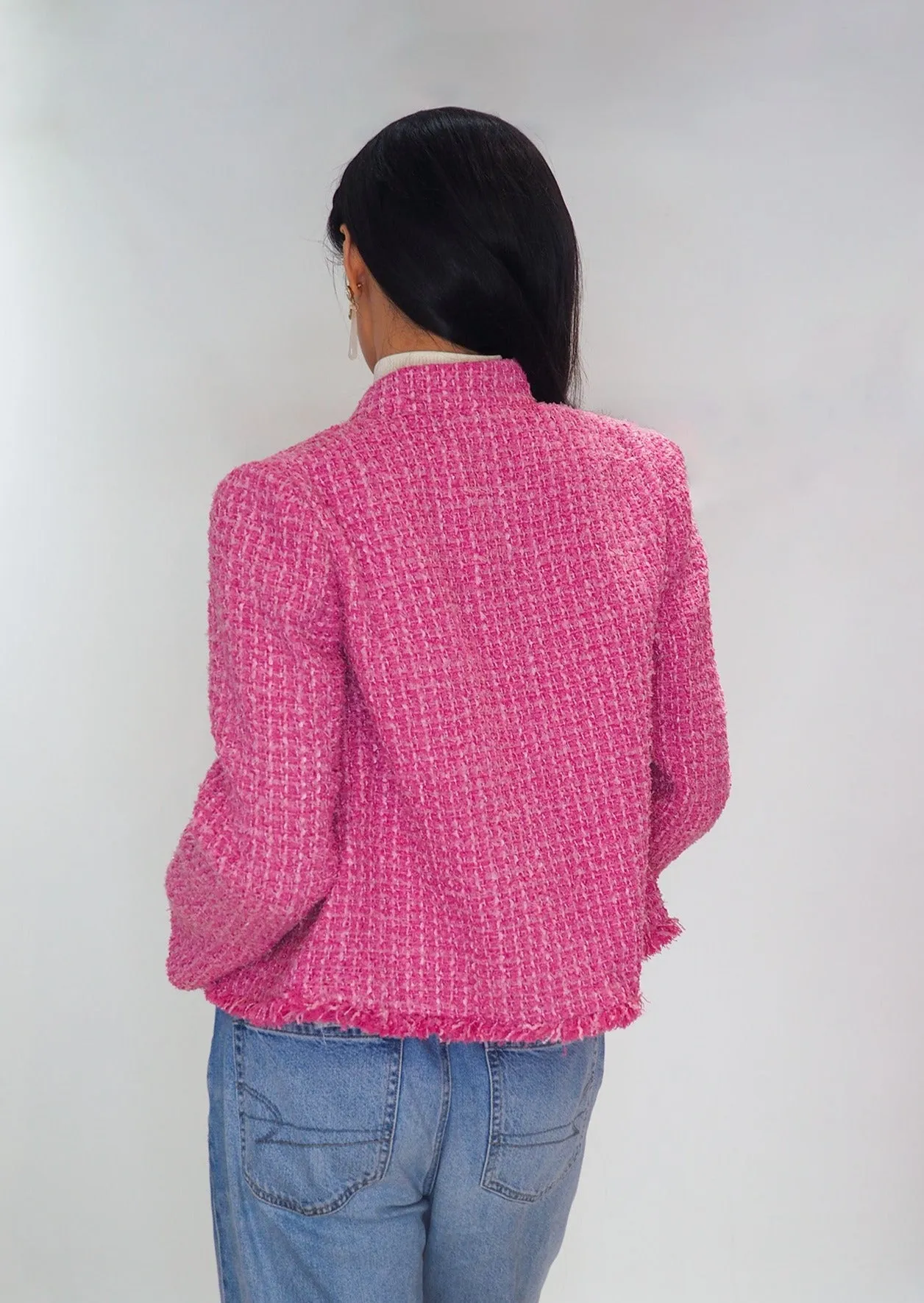 Tweed Tang Jacket (Rose Pink)