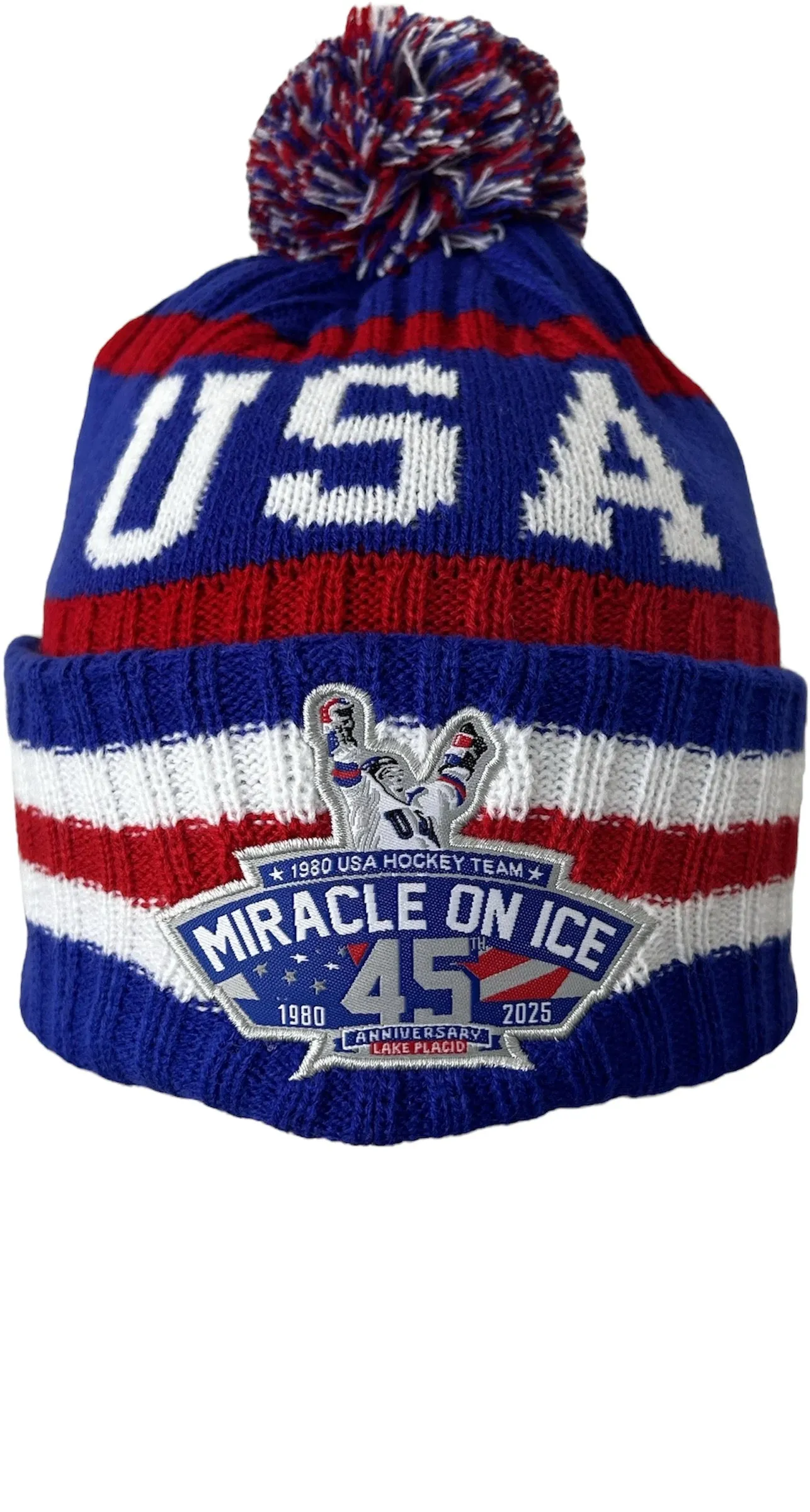 USA Hockey 1980 Miracle on Ice  45th Anniversary (1980-2025) Knit Hat