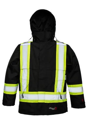 Viking Men's Professional® Journeyman Hi-Vis Class 1 Waterproof FR Trilobal Rip-Stop Hooded Jacket