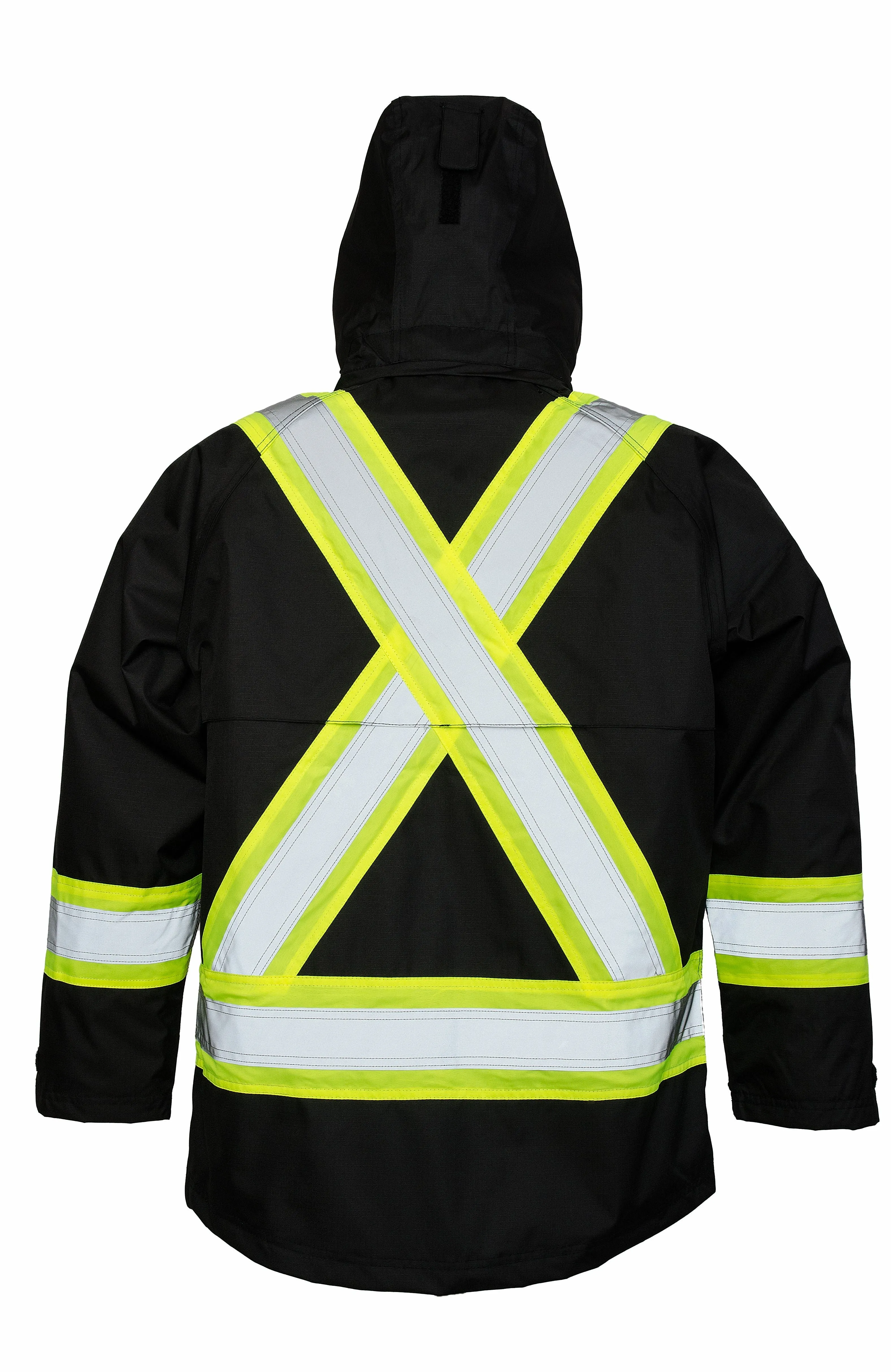 Viking Men's Professional® Journeyman Hi-Vis Class 1 Waterproof FR Trilobal Rip-Stop Hooded Jacket