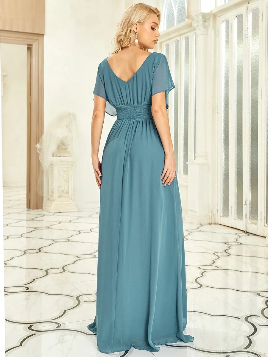 Women's A-Line Empire Waist Maxi Chiffon Evening Dress