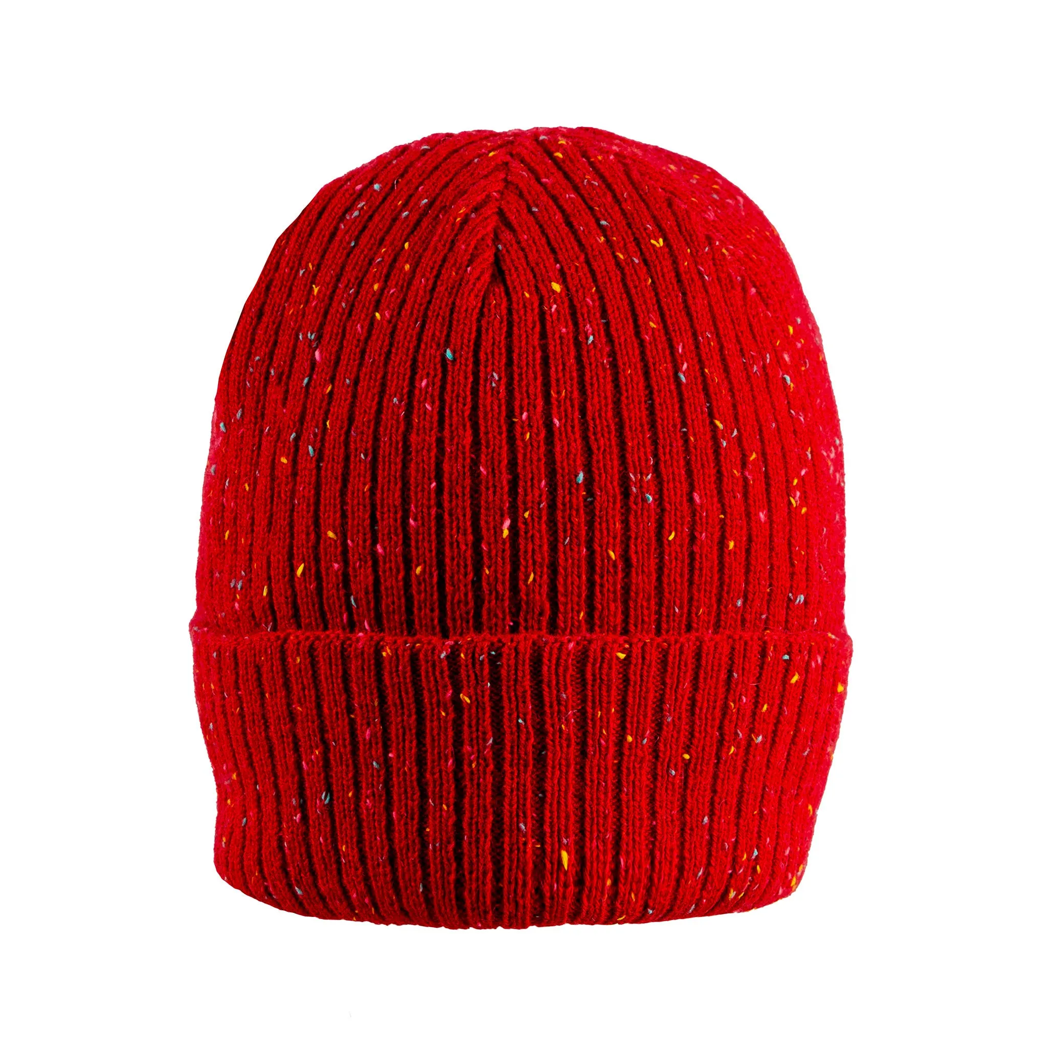 Women’s Ribbed Knit Beanie Hat with Marl Yarn