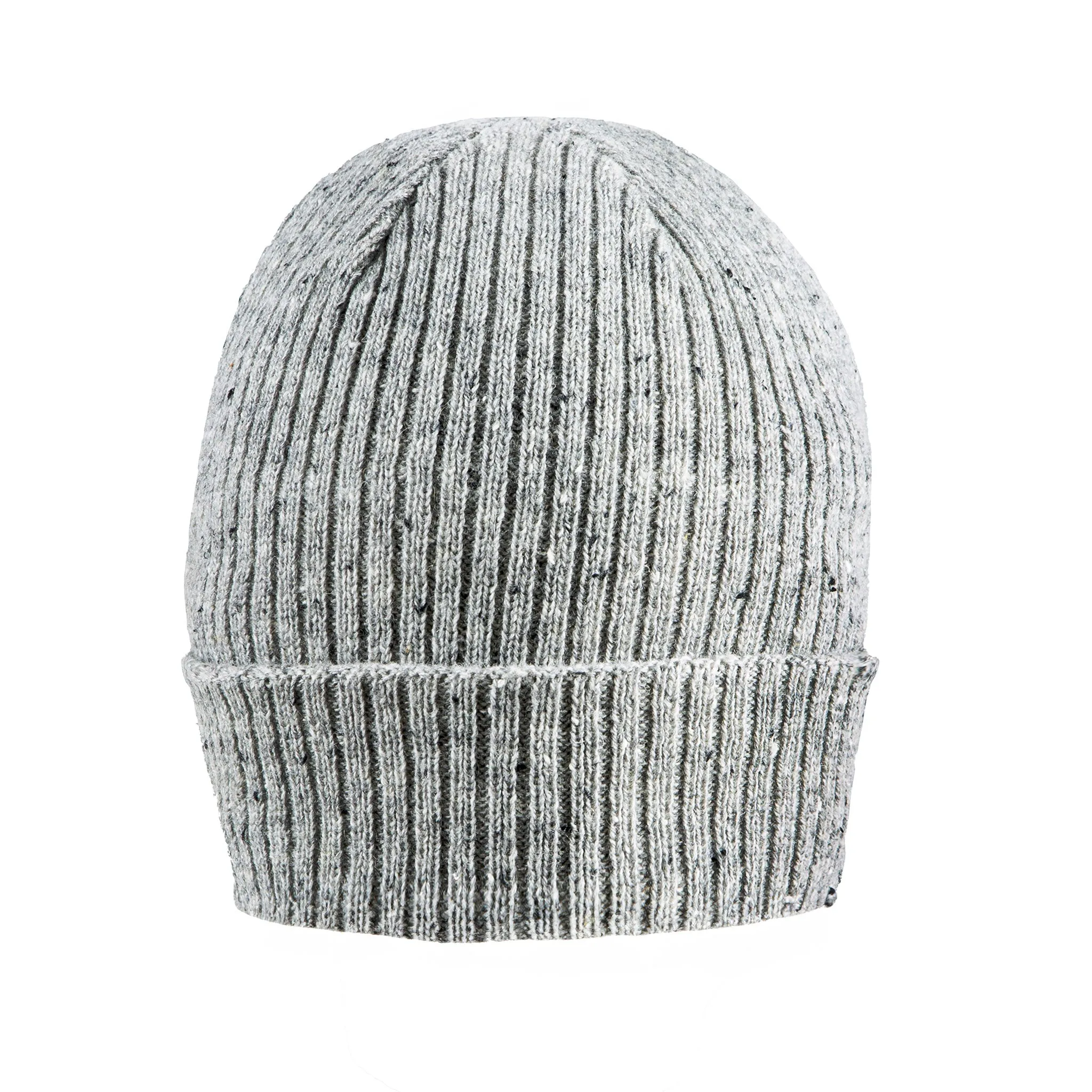 Women’s Ribbed Knit Beanie Hat with Marl Yarn