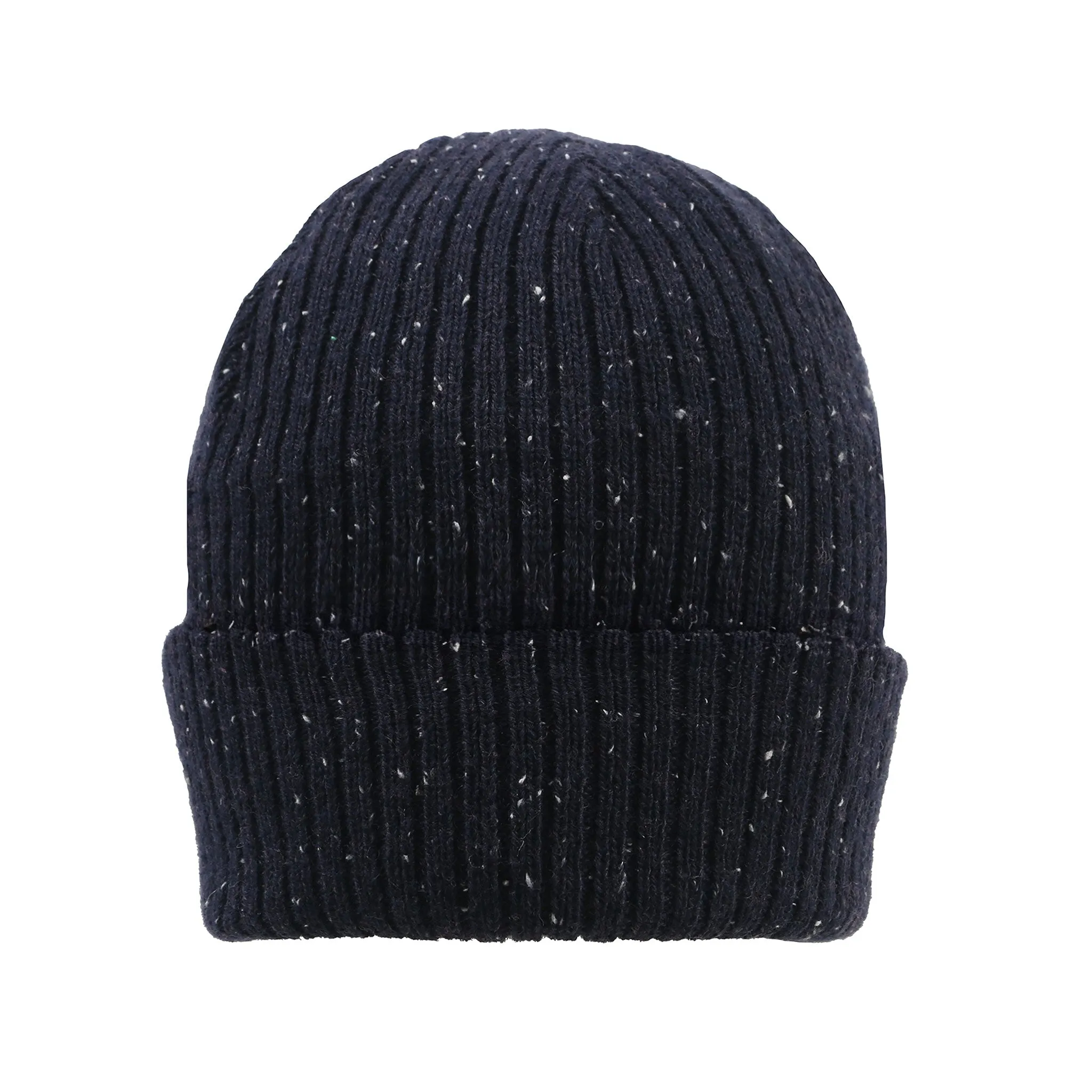 Women’s Ribbed Knit Beanie Hat with Marl Yarn