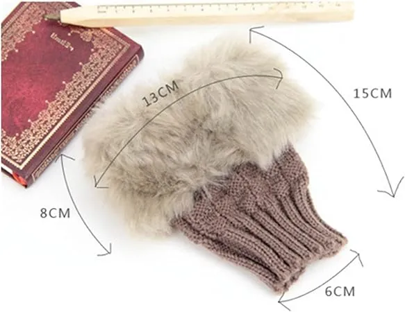 Wool Fancy Fingerless Winter Gloves