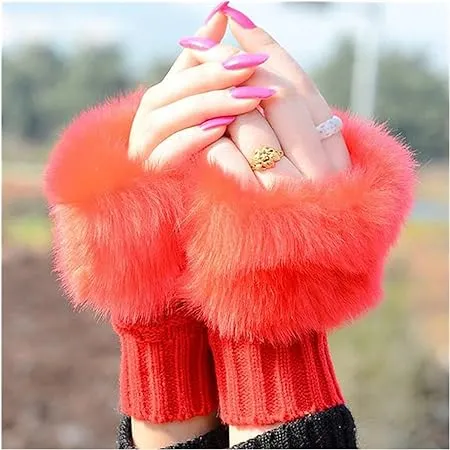 Wool Fancy Fingerless Winter Gloves